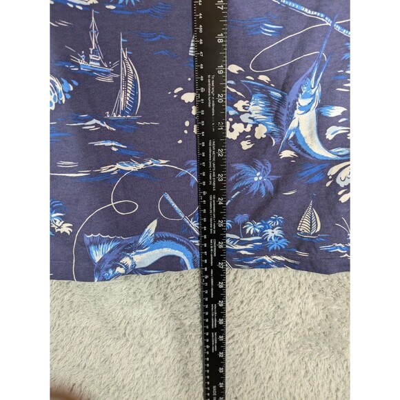 Polo Ralph Lauren Marlin Fishing Print Tee Size Large Blue Coastal Summer - Picture 4 of 9